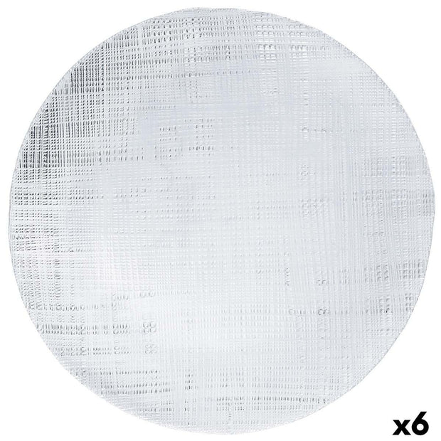 Flacher Teller Bidasoa Ikonic Durchsichtig Glas (Ø 33 cm) (Pack 6x)