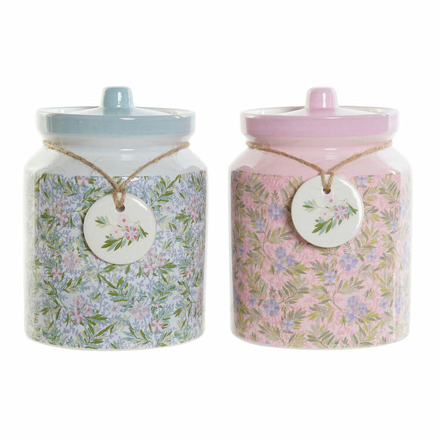 Gefäß DKD Home Decor 3 Stück Blomster Dolomite (15,5 x 15,5 x 21 cm)