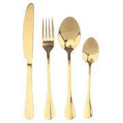 Besteckset DKD Home Decor Golden Edelstahl (16 pcs)