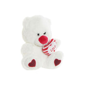 Fluffy toy DKD Home Decor Red Polyester White (15 x 15 x 20 cm)