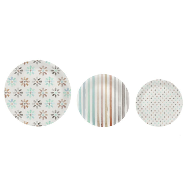 Geschirr-Set DKD Home Decor Porzellan 18 Stücke (27 x 27 x 3 cm)