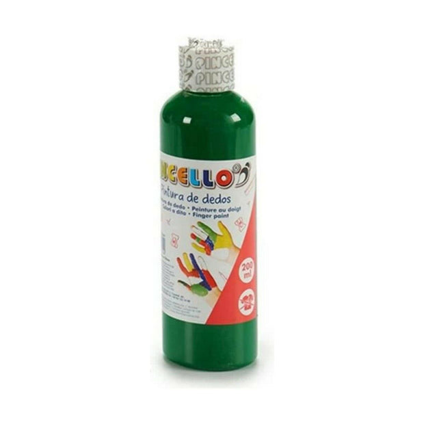 Finger Paint 200 ml Green 12 Units