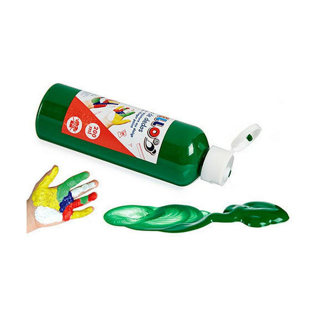 Finger Paint 200 ml Green 12 Units