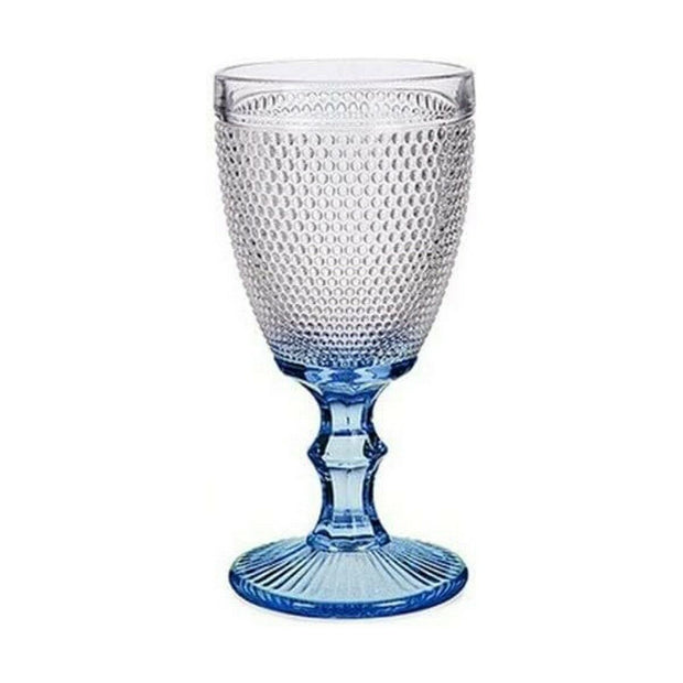 Glas Durchsichtig Punkte Blau Glas 6 Stück (240 ml)