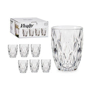 Becher Diamant Durchsichtig Glas 6 Stück (270 ml)