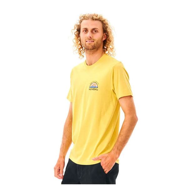 Herren Kurzarm-T-Shirt Rip Curl Gelb