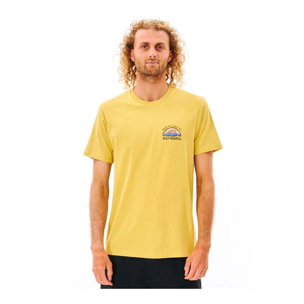 Herren Kurzarm-T-Shirt Rip Curl Gelb