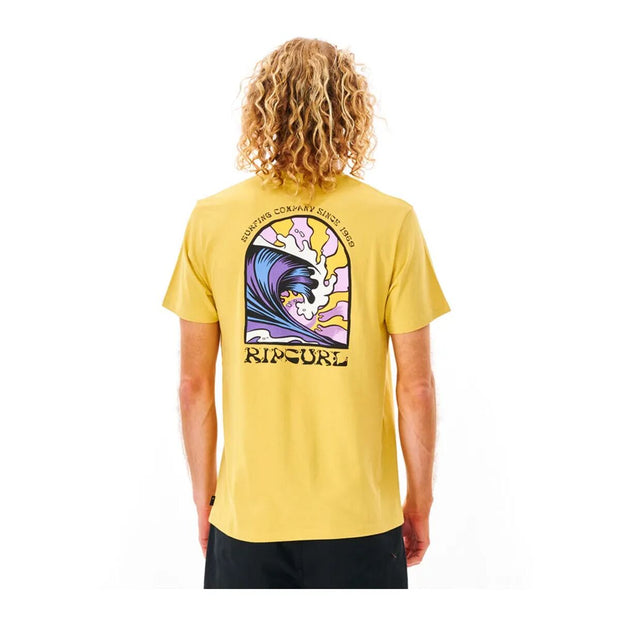 Herren Kurzarm-T-Shirt Rip Curl Gelb
