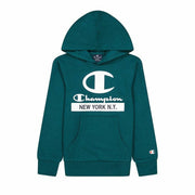 Unisex Sweater mit Kapuze Champion türkis Für Kinder