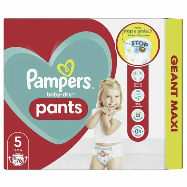 Disposable nappies Pampers Baby-Dry 5 (76 uds)