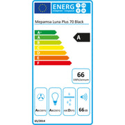 Konventioneller Rauchfang Mepamsa LUNA PLUS 70 NE 70 cm 590 m3/h Schwarz