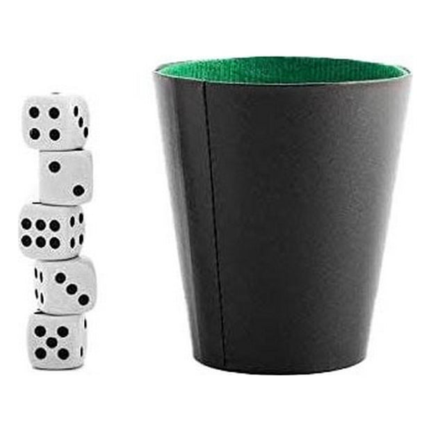 Shaker with Poker Dice Dimatel 7 Pieces