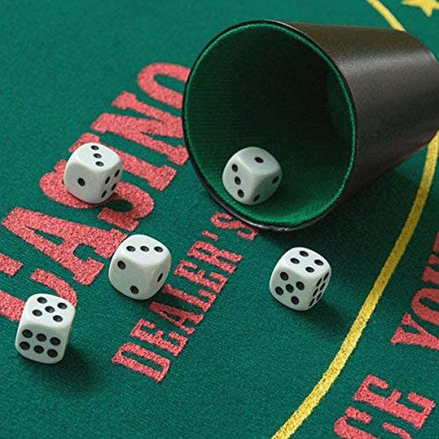 Shaker with Poker Dice Dimatel 7 Pieces