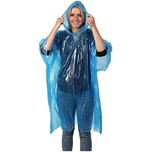 Wasserfeste Poncho mit Kapuze Bensontools Durchsichtig (Einheitsgröße)