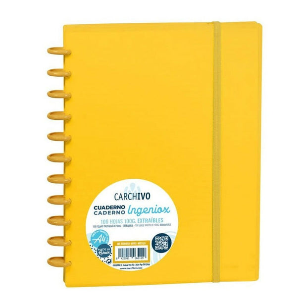 Notebook Carchivo Ingeniox A4 100 Sheets Mustard