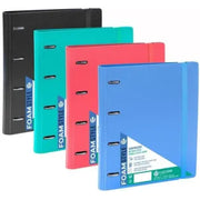 Ring binder Carchivo Rubber Multicolour A4 (8 Units)