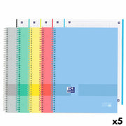 Set of exercise books Oxford A4+ Multicolour 120 Sheets (5 Units)