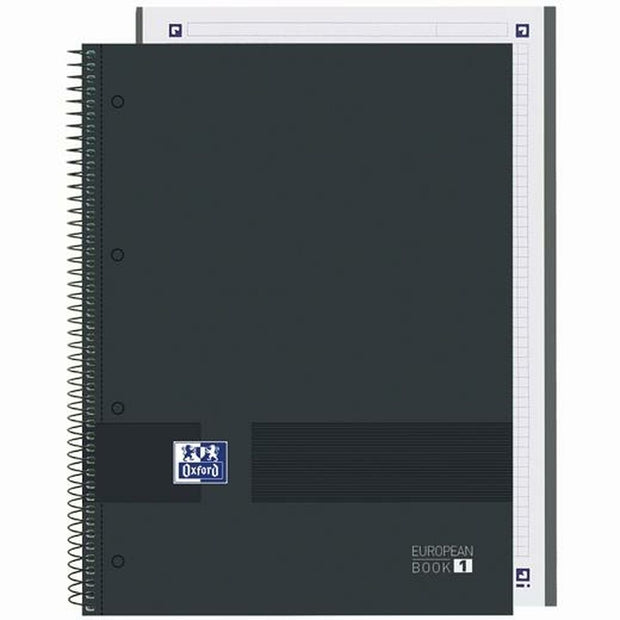 Notebook Oxford European Book Write&Erase Black A4 80 Sheets 5 Units