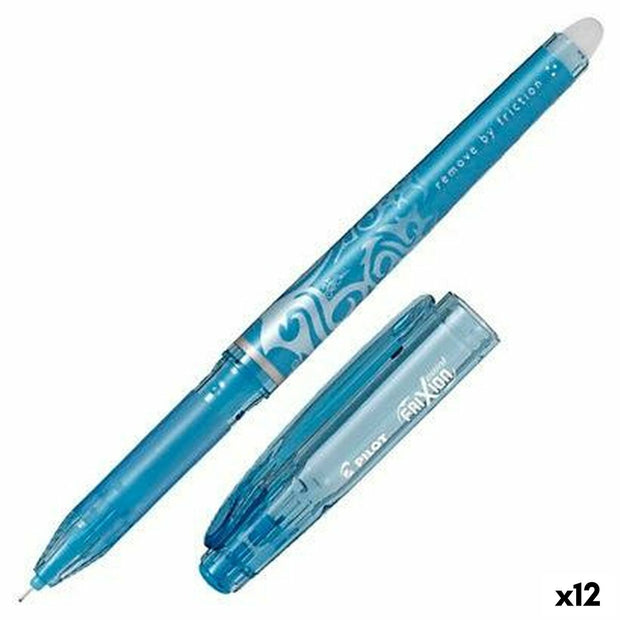 Pen Pilot Frixion Point Erasable ink 0,25 mm Light Blue Needle (12 Units)