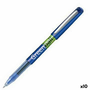 Roller Pen Pilot GreenBall 0,35 mm Blue Ball Recycled (10Units)