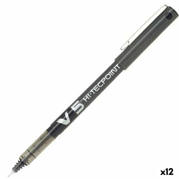 Roller Pen Pilot V-5 Black 0,3 mm Needle 12 Units