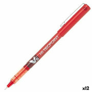 Roller Pen Pilot V-5 Red 0,3 mm Needle 12 Units