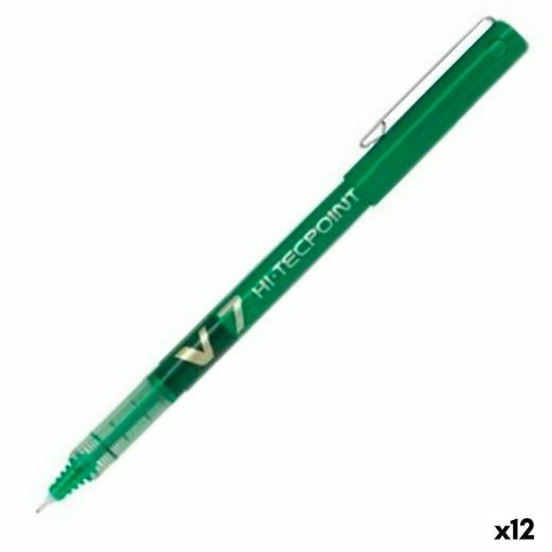 Roller Pen Pilot V7 Green 0,5 mm Needle (12 Units)