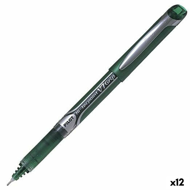 Roller Pen Pilot V7 Grip Green Ball 0,5 mm (12 Units)