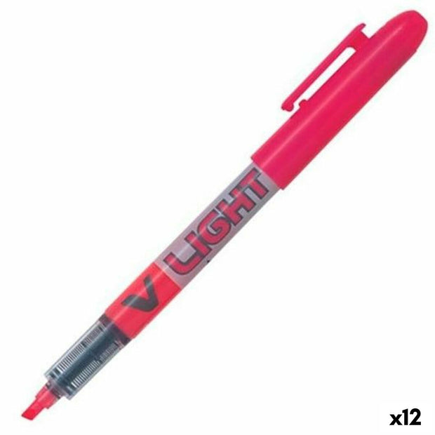 Fluorescent Marker Pilot V Light Rosa Pink (12 Units)