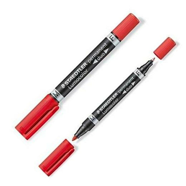 Permanent marker Staedtler Lumocolor 348 Double Red 10Units