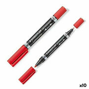 Permanent marker Staedtler Lumocolor 348 Double Red 10Units