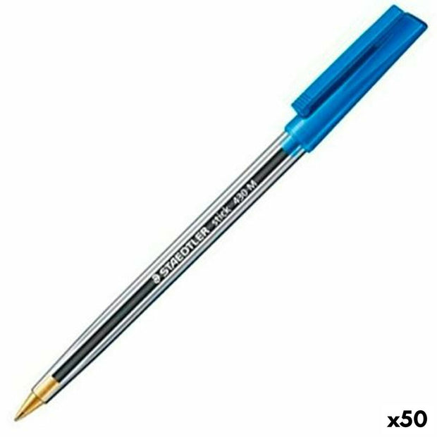 Pen Staedtler Stick 430 Blue 50 Units