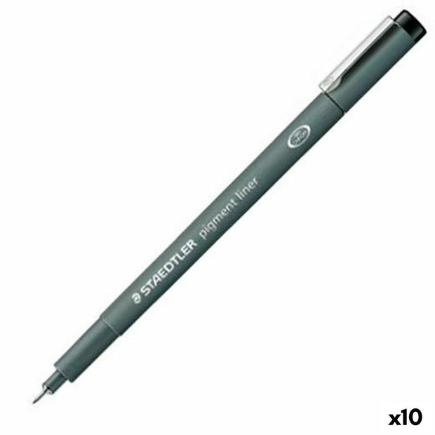 felt-tip pens Staedtler Pigment Line Black (10Units)