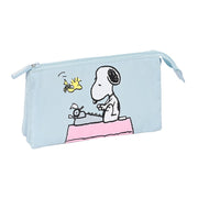 School Case Snoopy Light Blue (22 x 3 x 12 cm)
