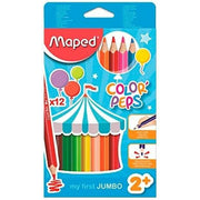 Colouring pencils Maped Jumbo Color' Peps Multicolour 12 Pieces (12 Units)