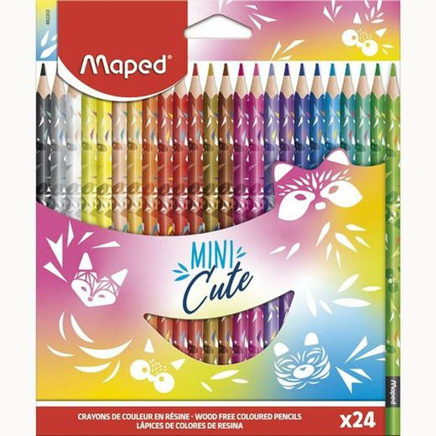 Colouring pencils Maped Mini Cute Multicolour 24 Pieces (12 Units)