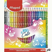 Colouring pencils Maped Mini Cute Multicolour 24 Pieces (12 Units)