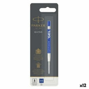 Refill for ballpoint pen Parker Quink Flow Blue (12 Units)