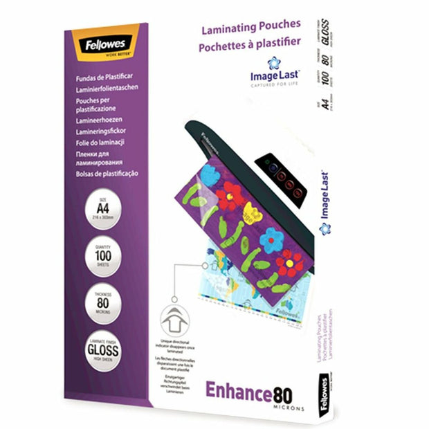 Laminating Pouches Fellowes 100 Pieces Transparent A4 (5 Units)