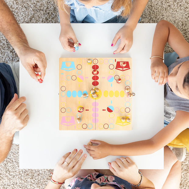 Wooden Table Set with Animals Pake InnovaGoods 18 Pieces