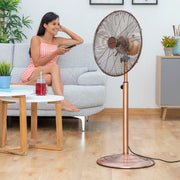 Freestanding Fan Copper Retro InnovaGoods Ø 40 cm 55W