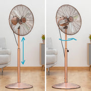 Freestanding Fan Copper Retro InnovaGoods Ø 40 cm 55W