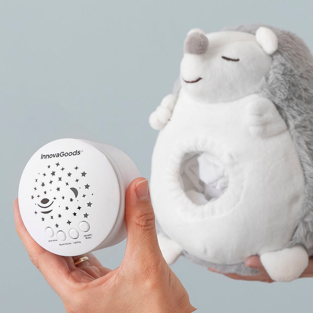 Hedgehog Soft Toy with White Noise and Nightlight Projector Spikey InnovaGoods