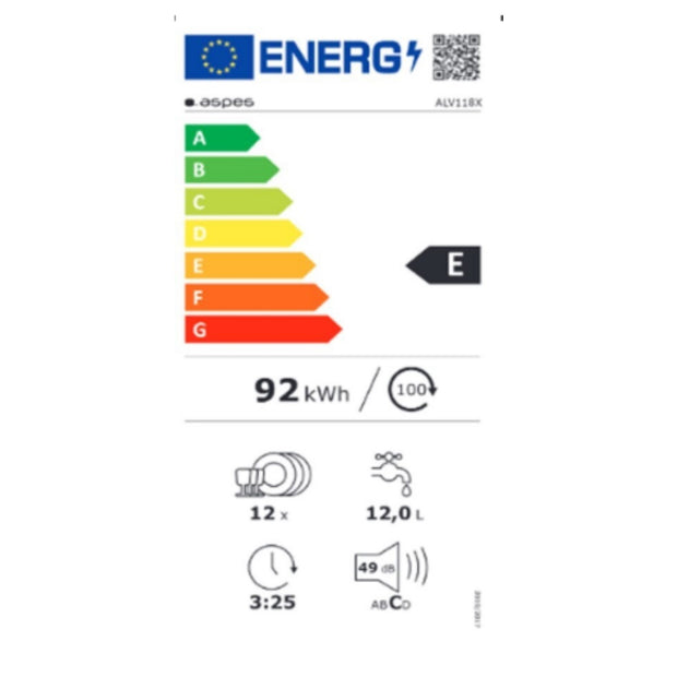 Geschirrspüler Aspes ALV118X Edelstahl