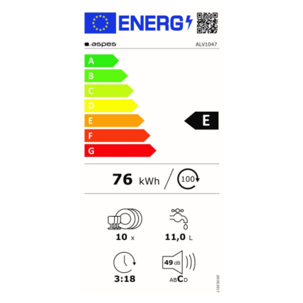 Geschirrspüler Aspes ALV1047 Weiß