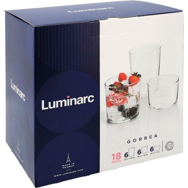 Gläserset Luminarc Gorbea Durchsichtig Glas (18 pcs)