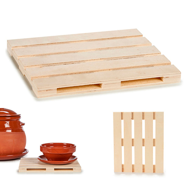 Untersetzer Creme Holz (20 x 2 x 25 cm)